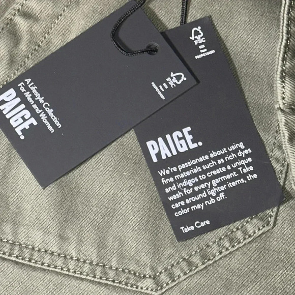 NWT PAIGE Designer WMN 31 Vintage Green Shorts (60Cotton/40Lyocell) Nordstrom - Picture 7 of 16